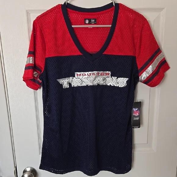NFL Women's Texans Jersey - Red and Blue - Picture 1 of 6
